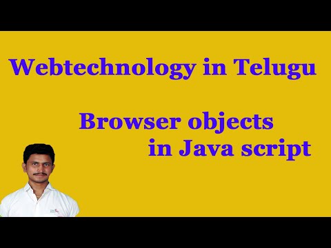 Browser Objects in Java Script || Web Technology in Telugu || By Mr Sivarao