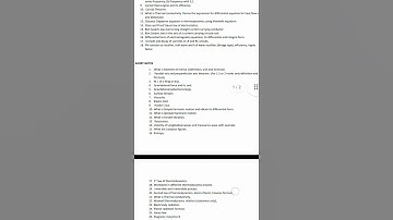 Physics general elective important questions paper  Utkal University 2024