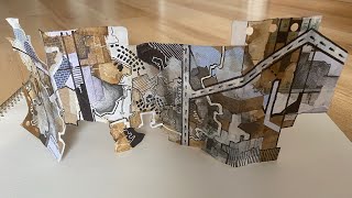 How to create a COLLAGE using RECYCLED papers [PROJECT maps/ journeys] E.1