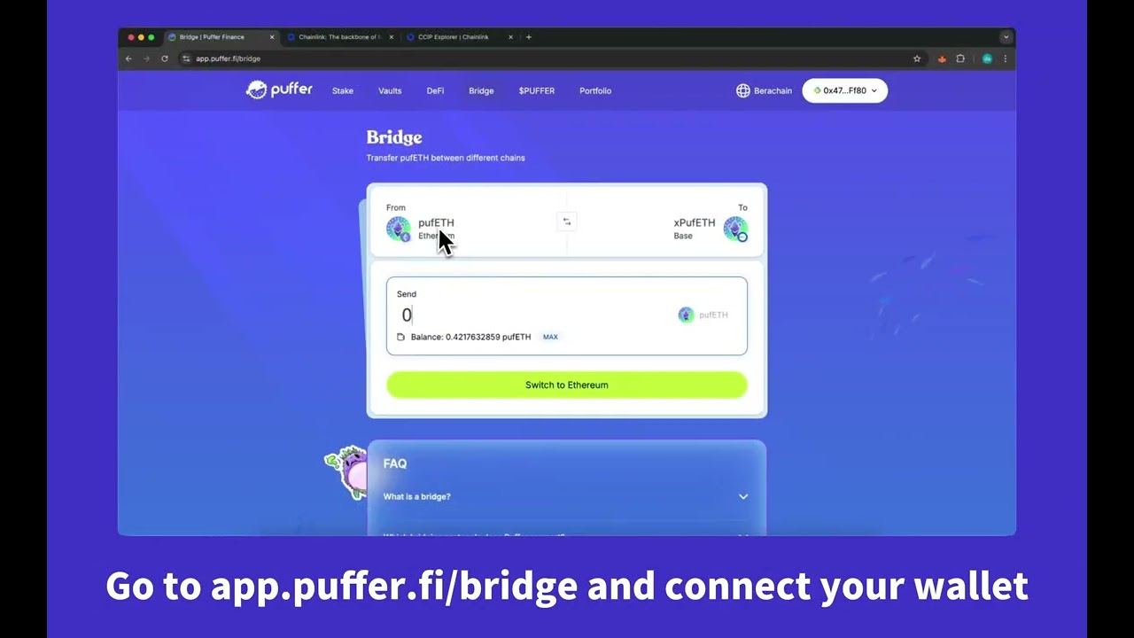 Tutorial: Bridge pufETH crosschain with Chainlink CCIP