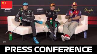 F1 Race Press Conference - Kimi Antonelli, George Russell & Lewis Hamilton | Chinese GP 2026