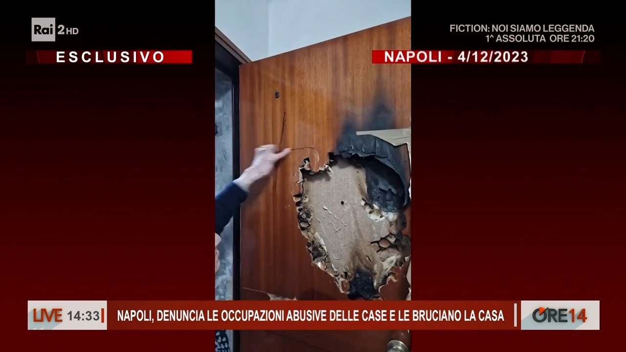 Napoli, denuncia le occupazioni abusive e le bruciano la casa - Ore 14 del 06/12/2023