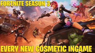 FORTNITE SEASON 3 EVERY NEW SKIN | FULL BATTLEPASS & ALL NEW COSMETICS LEAKED