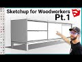 Modeling a complete project in sketchup for beginners pt1  sketchup for woodworkers