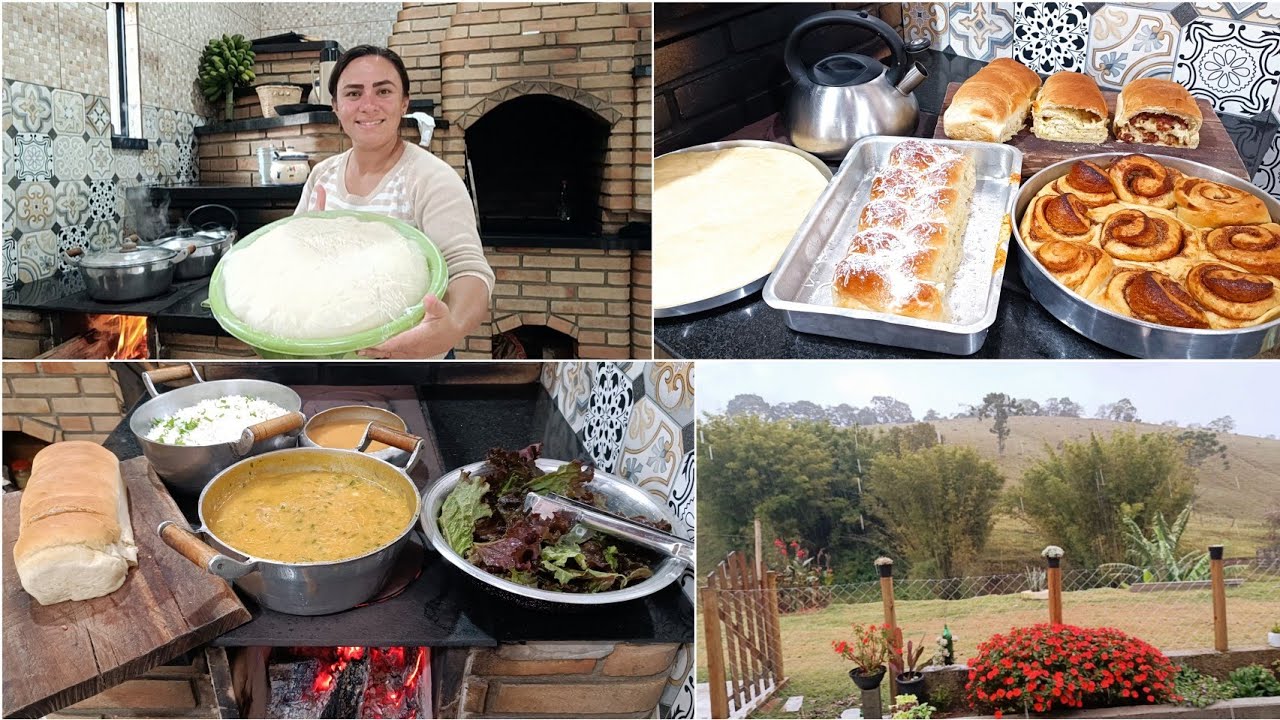 O QUE FAZEMOS EM DIA CHUVOSO NA ROÇA/UMA MASSA INÚMEROS PÃES/CALDINHO DE MANDIOCA