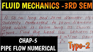 CHAPTER-5_PIPE FLOW | HYDRAULICS 3RD SEM NUMERICAL -(TYPE-2) | ‎@Er.dipesh186  #hydraulics
