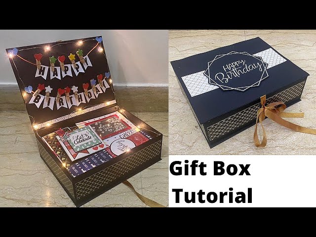 How To Make Hamper Box At Home, Handmade Birthday Gift Ideas, Gift Box  Tutorial