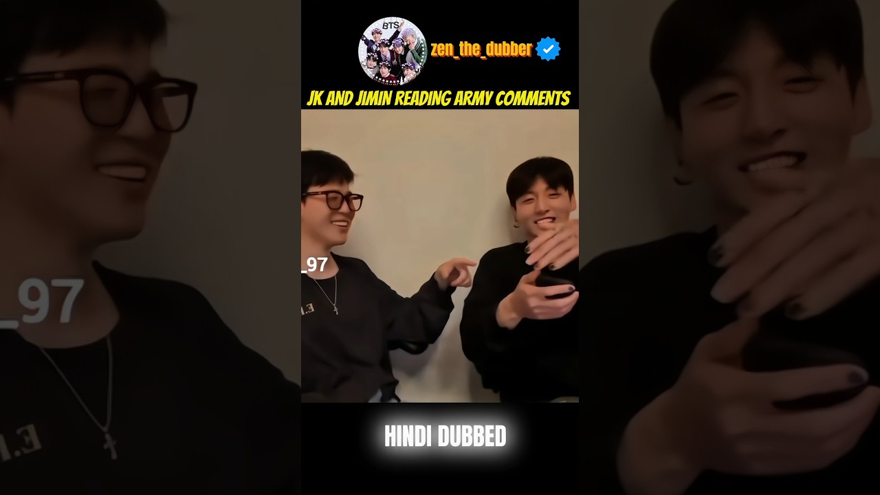 jk and jimin reading army comments🐥🤣🤣 hindi dubbed