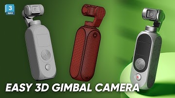 Easy advanced 3d gimbal camera product modeling step by step