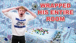 GIFT WRAPPING ROOMMATES  ENTIRE ROOM PRANK