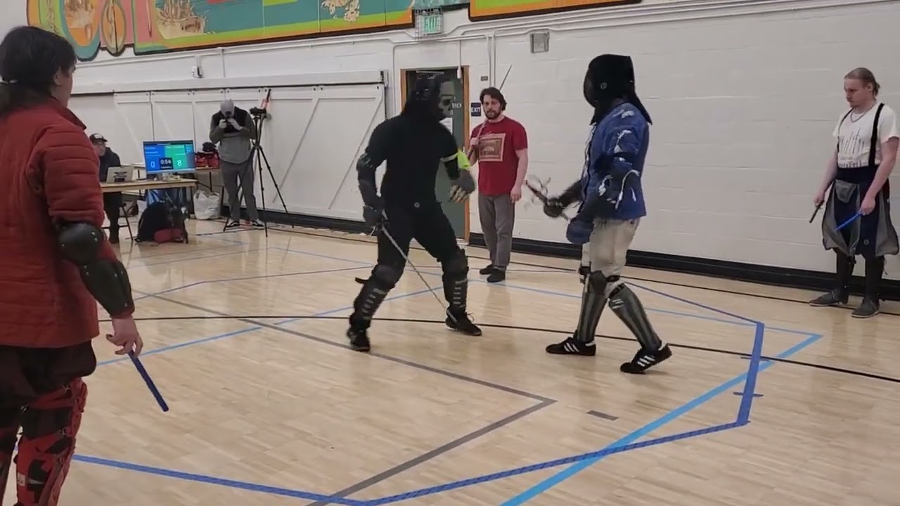 Evergreen Open Sidesword Tournament, Nick Carpenter vs Fencer 2