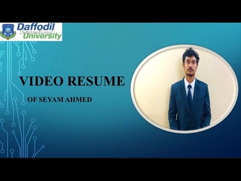 Video Resume 2026 || Seyam Ahmed || CSE Student || Daffodil International University 