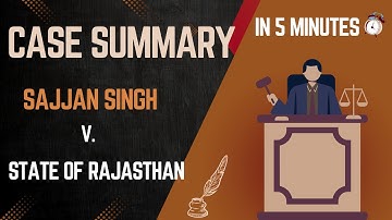 Sajjan Singh v. State of Rajasthan Case Explained | Article 368 & Fundamental Rights Clash! #law
