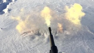 Muzzlebrake vs. Snow (iPhone 6 Slow-mo)