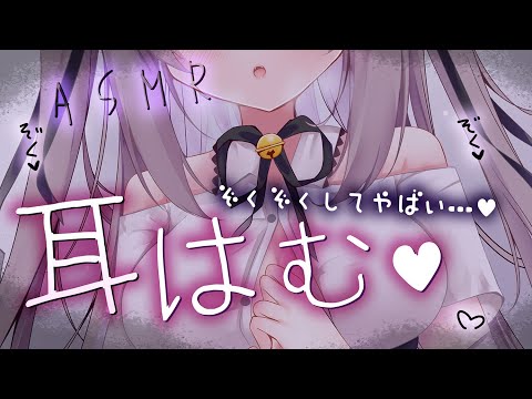 【#ASMR/耳はむ/吐息】寝かしつける♥オノマトペや鼓膜マッサージつき♥【ゼロ距離囁き/耳ふぅ/手袋/睡眠導入/EarBlowing/Whispering/猫遊みか/#vtuber】