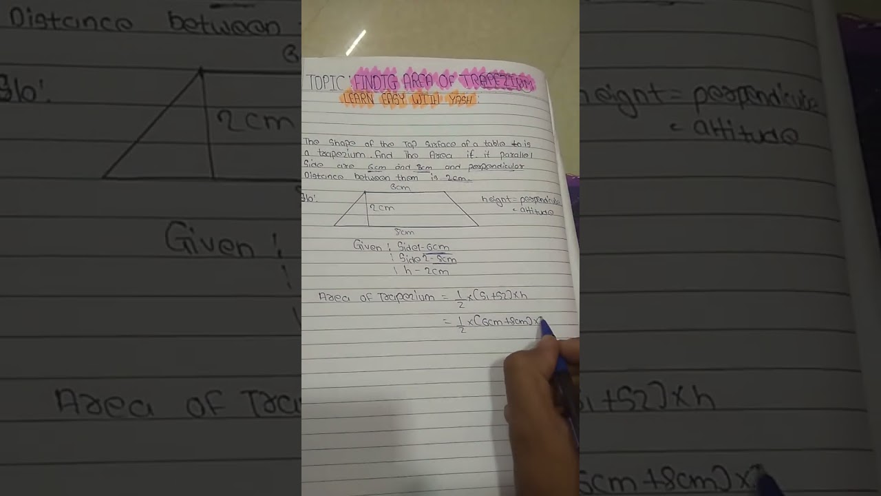 How to find the Area of Trapezium