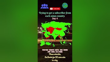 Trying to get a sub from each asian country(day 4) #shorts #map #mapping #geography #country #memes