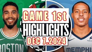 Full Boston Celtics vs Memphis Grizzlies Game 1st Highlights Dec 7,2024 NBA Season 2024-25 Guide