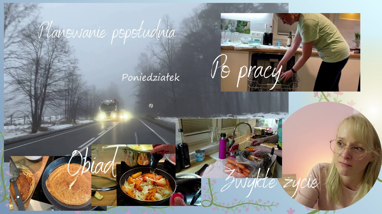 Życie po pracy w biurze / zwykłe życie / sprzątanie i obiad