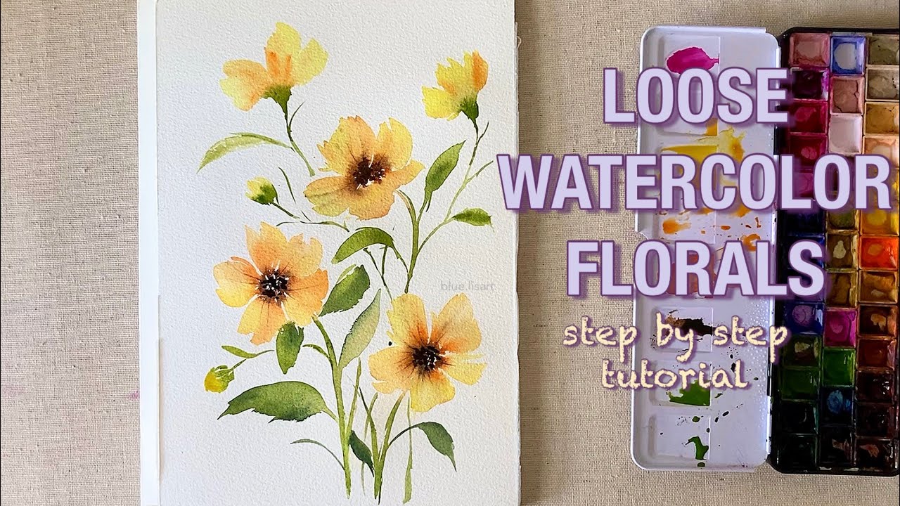Loose & Easy Watercolor Florals For Beginners - YouTube