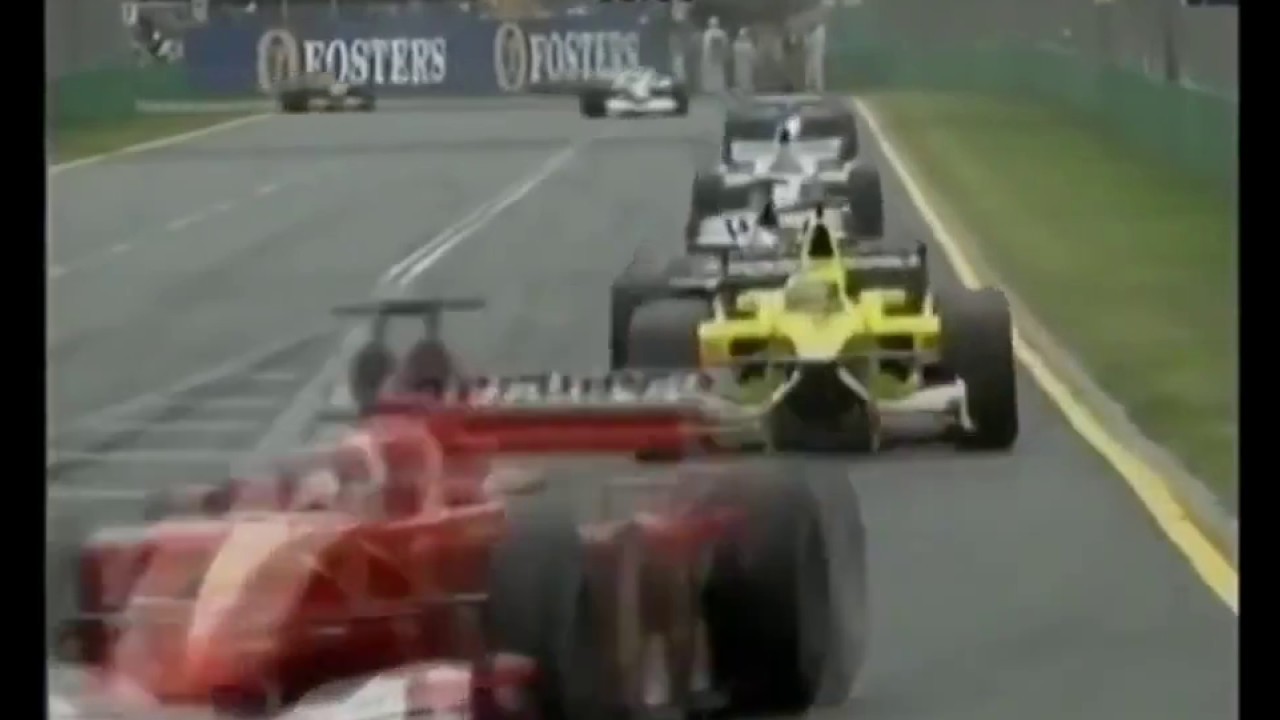 F1 Australia race start 2001 - V10s screaming. - YouTube