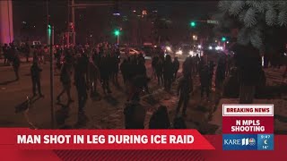 Flash bangs heard as ICE agents, protesters clash in North Minneapolis