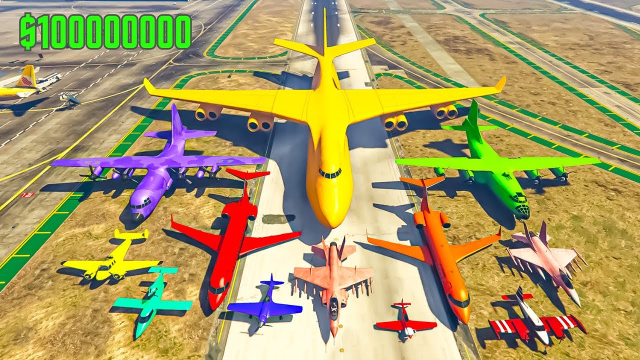 $10000000000000 Plane Crash Challenge 😍|#gta5