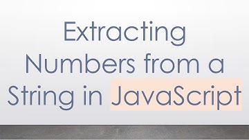Extracting Numbers from a String in JavaScript