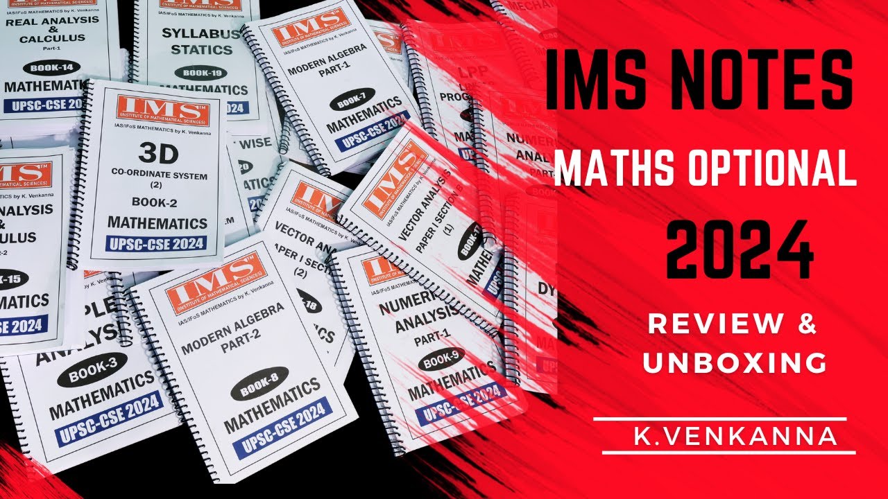 Ims Math IMS Mathematics Optional Notes 2024| IMS math optional notes buy online ...
