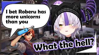 Laplus got triggered when she hears Roberu has more unicorns than her 【Hololive EngSub】