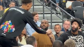 LeBron James and Anthony Davis stunned meeting Victor Wembanyama 