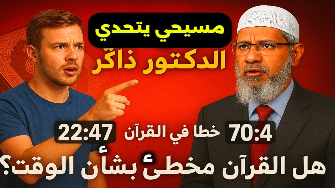 مسيحي يتحدى الدكتور ذاكر | خطأ في القرآن 22:47 مقابل 70:4 | هل القرآن مخطئ بشأن الوقت؟