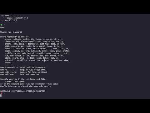 npm - 4. Listing, updating, and deleting packages