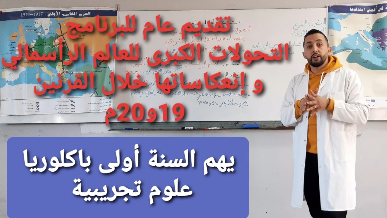 تقديم عام للبرنامج: التحولات الكبرى للعالم الرأسمالي و إنعكاساتها خلال القرنين 19 و 20م