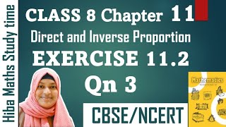 cbse 8th maths chapter 11 exercise 11.2 question 3 direct and inverse proportion solutions in tamil