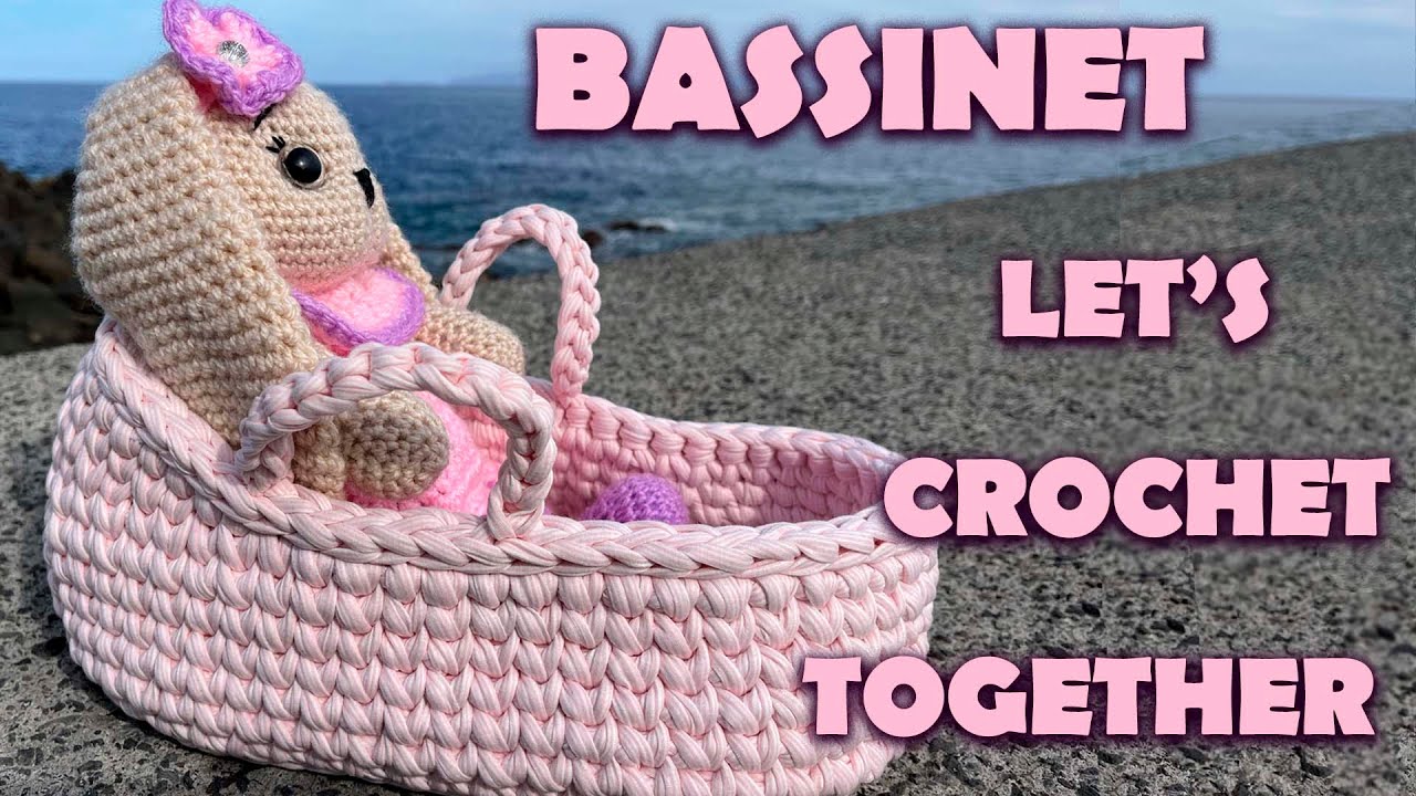 How to Crochet Bassinet for doll, Сradle for Bunny