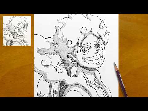 Dibujo fácil de Luffy Gear 5 | Tutorial de personajes de One Piece