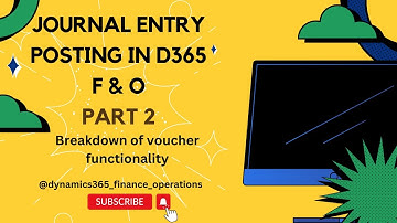 Journal entry posting IN D365 F & O  part-2