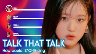 How would IZ*ONE sing 'Talk That Talk' (by TWICE) | LINE DISTRIBUTION