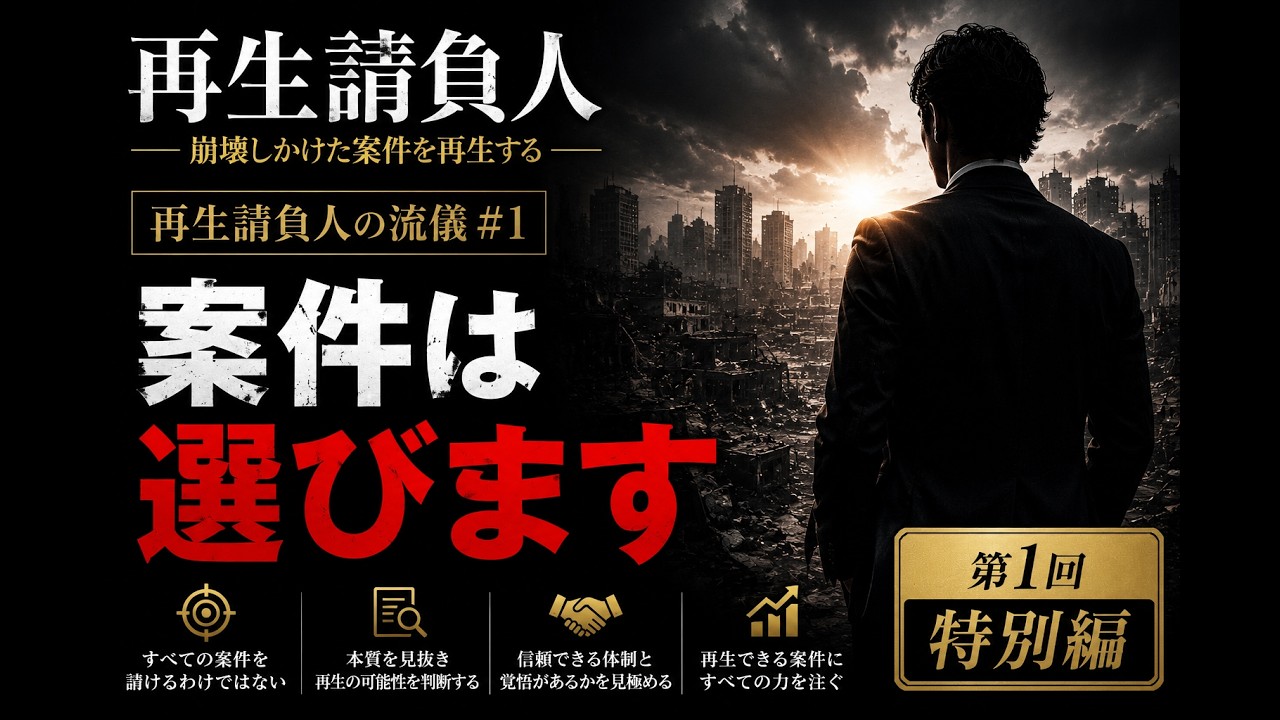 再生請負人の流儀|なぜSBCは案件を選ぶのか