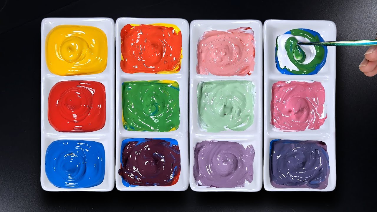You Won't Believe These Colors Came from Just 3! Satisfying Color Mixing | Art Tenka