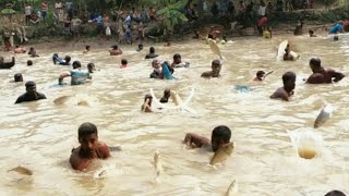 Best Hand Fishing Catching Catfish In Deep Hole By Hand Part1.. Mr Shock