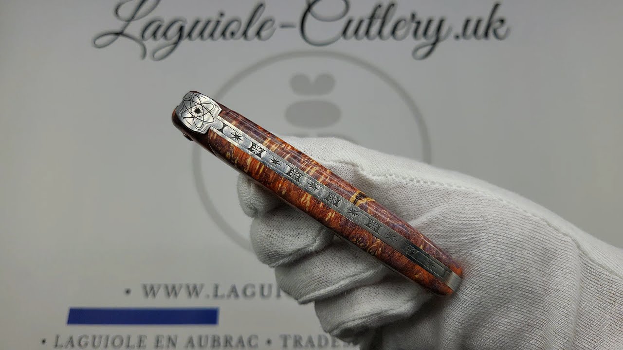 “Big Bang” Laguiole Pocket Knife – Cosmos Collection – Elder Burl