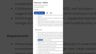 ওয়েল্ডার ফেব্রিকেটর   Fabricator  - Welder   Welding Job in Europe