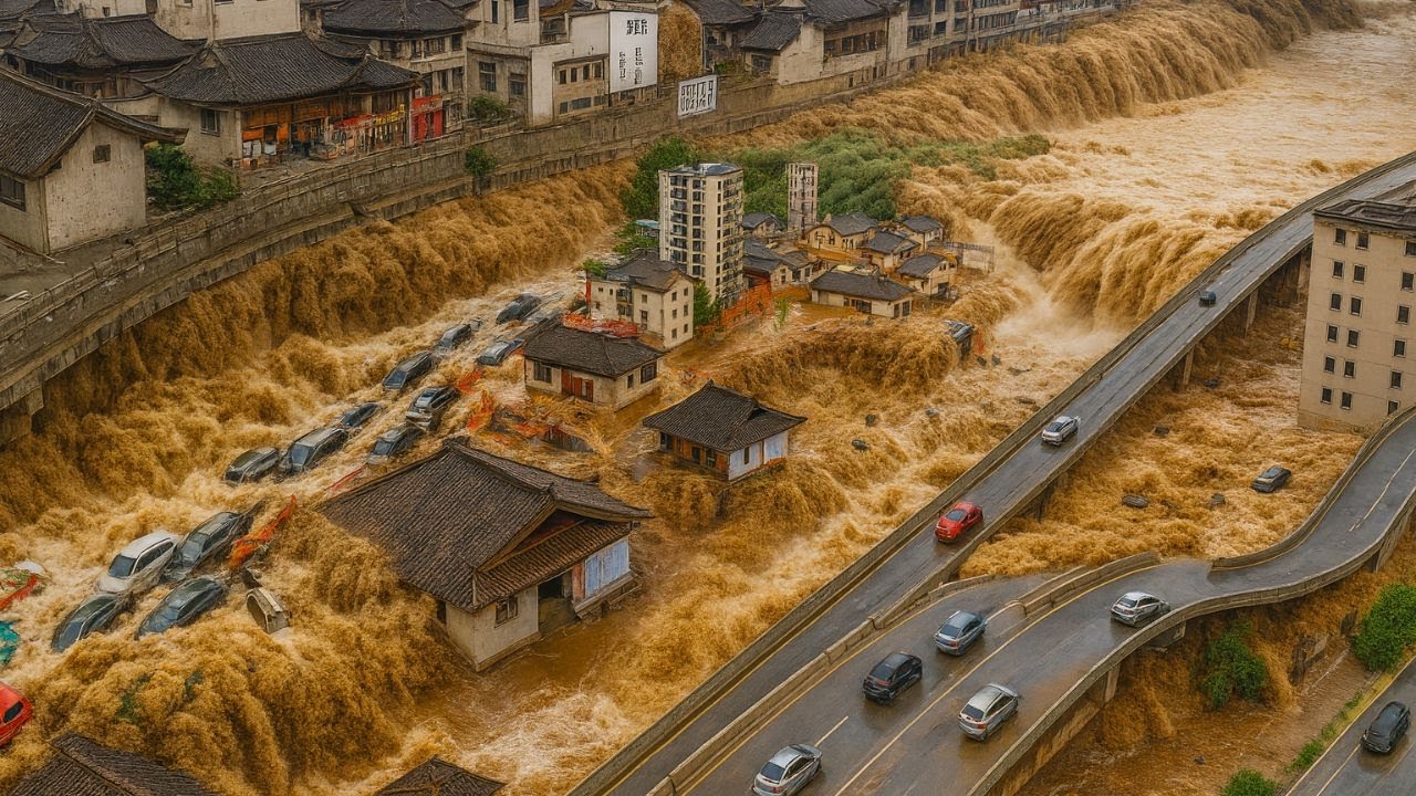 Китайский кошмар: Наводнения стерли целые регионы, ничего не осталось стоять