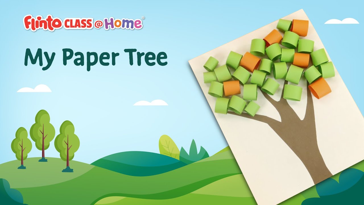 My Paper Tree | 5 Minute DIY Easy Craft | Flintoclass@HOME