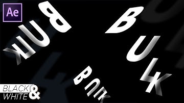 Black & White Typography In After Effects - After Effects Tutorials