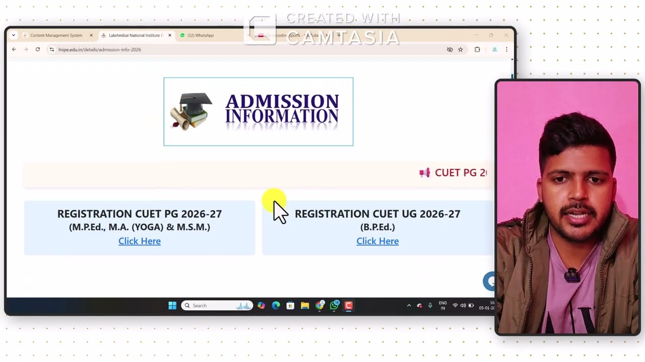 Official Update in LNIPE Website for CUET UG Application form 2026-27 // Apply before 30th Jan