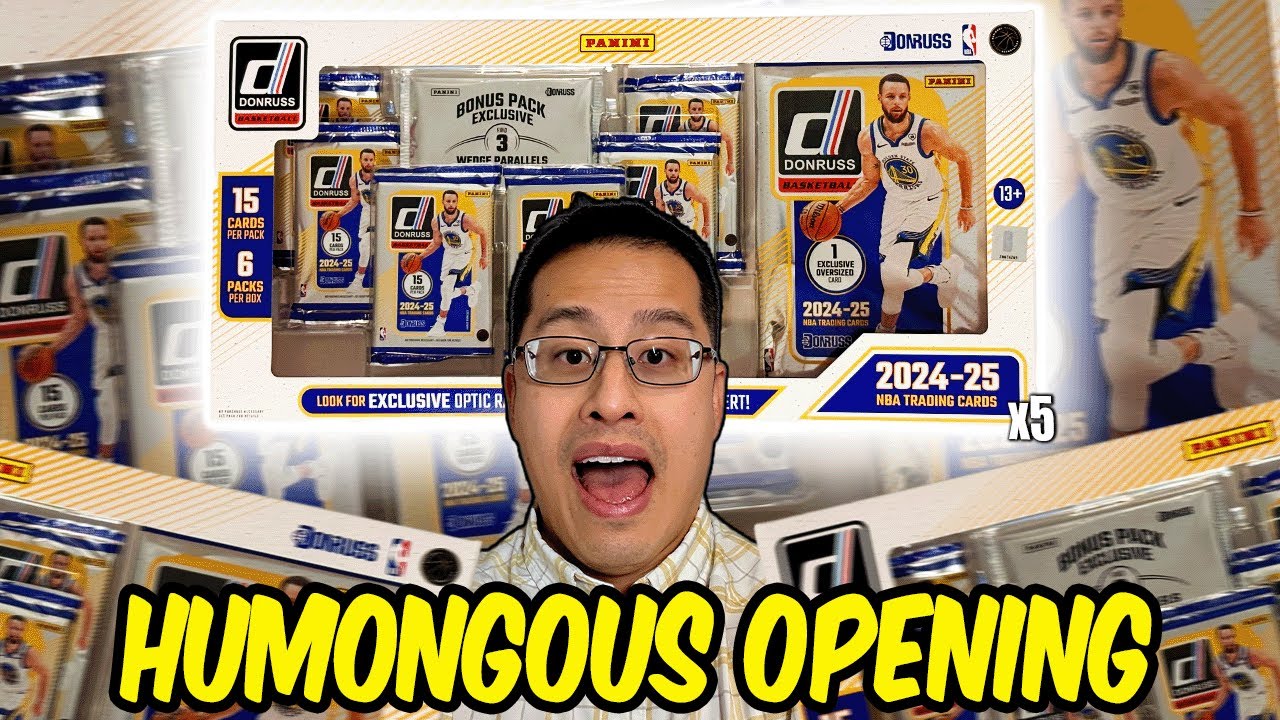 These HUGE Boxes Are Super Fun (LOADED PACKS!) *2024-25 Donruss Basketball Box Bundle Set x5*