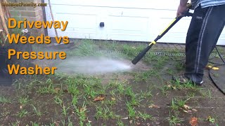 Killing Driveway Weeds FAST with a Pressure Washer  Saving Block Paving from LOTS of WEEDs